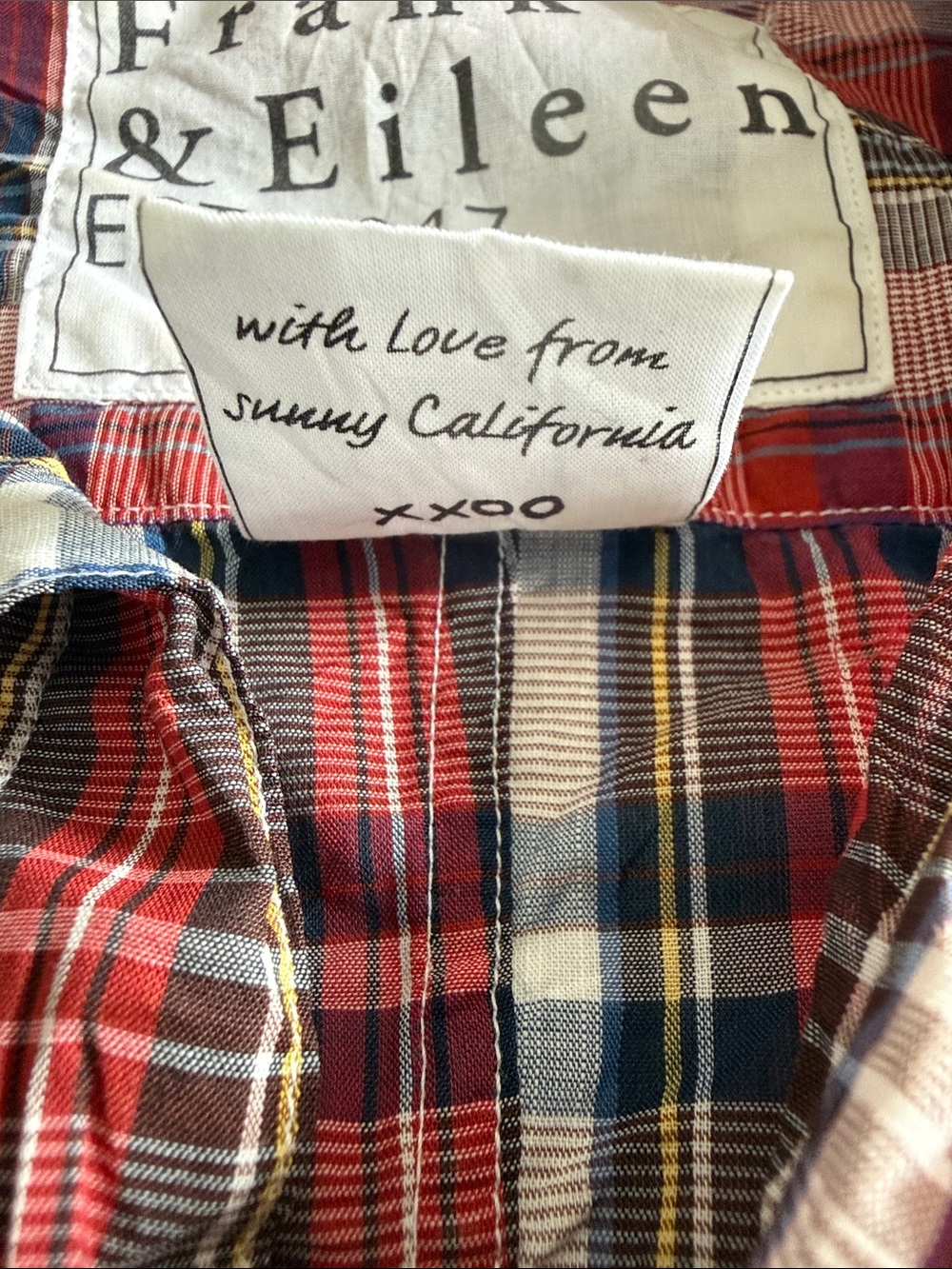 Frank & Eileen Barry Crinkle Cotton Shirt L - Picture 6 of 9
